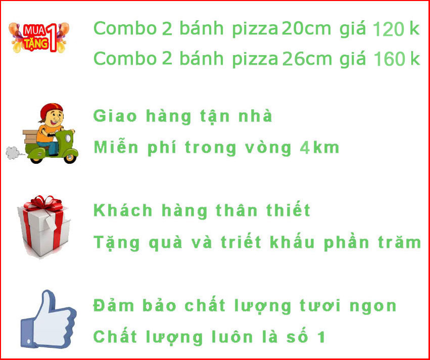 khuyến mại Pizza Hà Nội